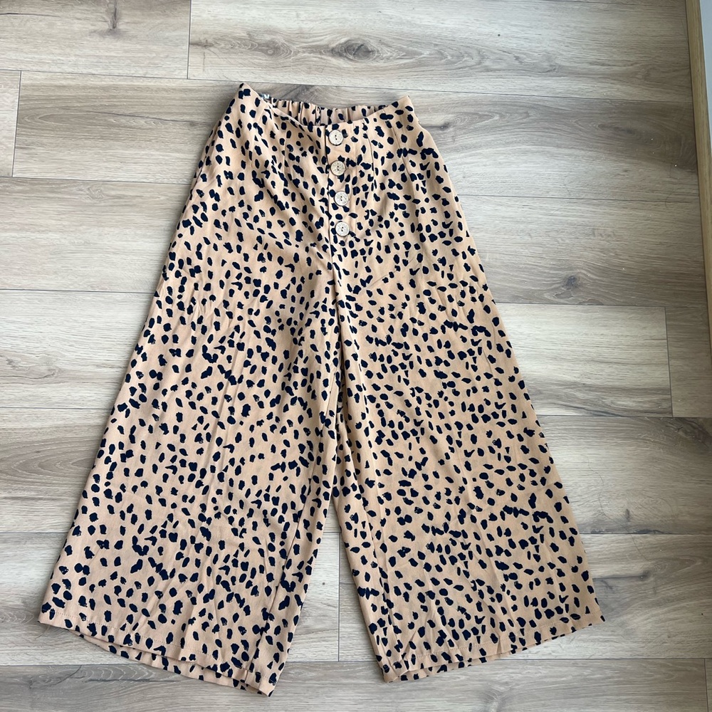 Wide Leg Leopard Pants